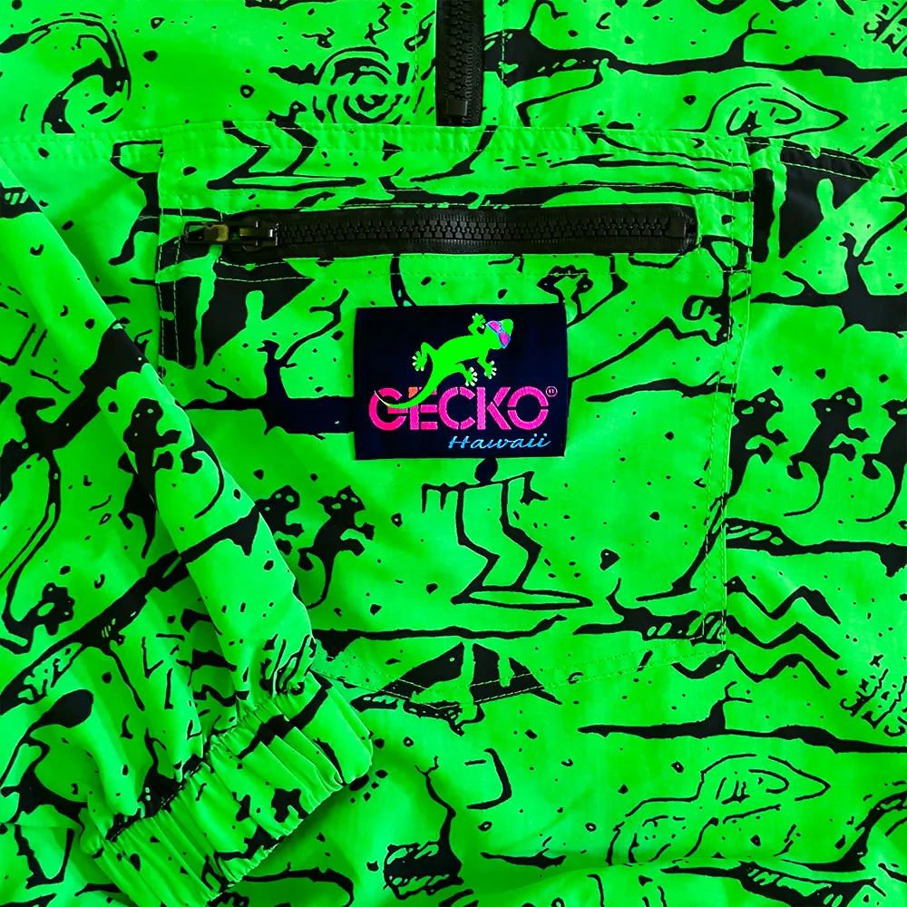 1988 Neon Green Wall Windbreaker