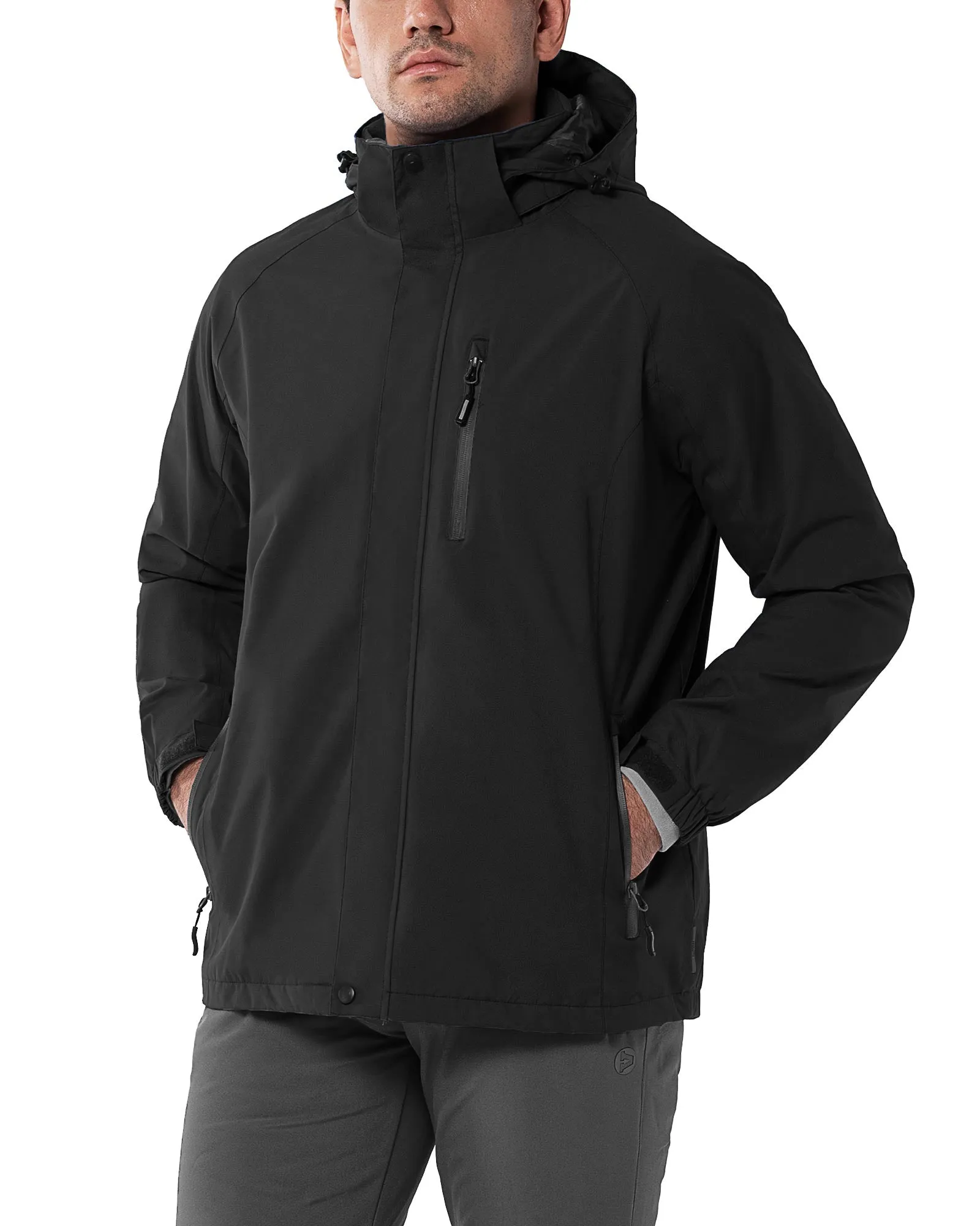 5000 Index 5000 Level Breathable Men's 3 in 1 Ski Jakcets with Fleece Jackets and 8 Multi Pockets