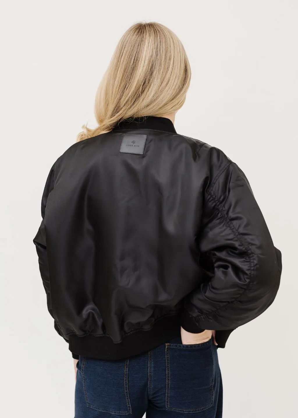 Anine Bing Leon Bomber Jacket in Black