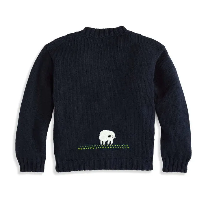 Applique Animal Tractor Cardigan