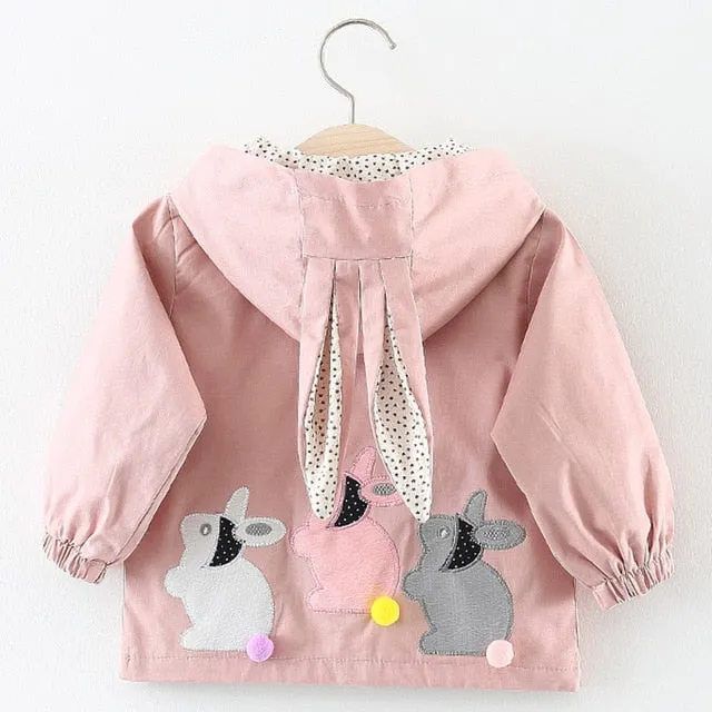 Baby Girls Coats 2019 New autumn Three rabbits cute