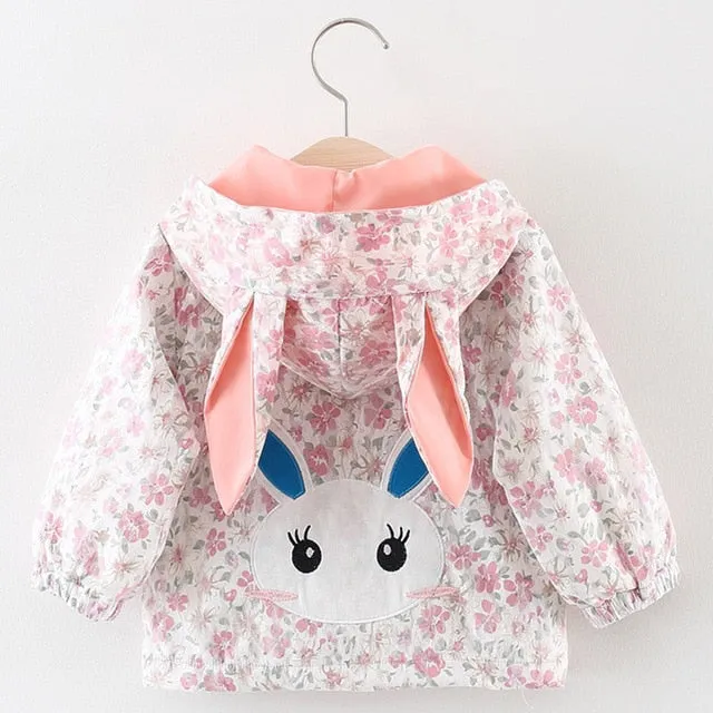 Baby Girls Coats 2019 New autumn Three rabbits cute