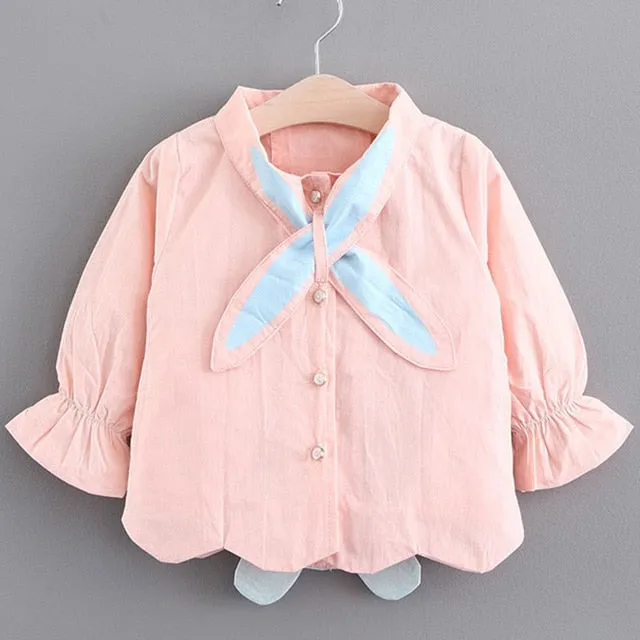 Baby Girls Coats 2019 New autumn Three rabbits cute