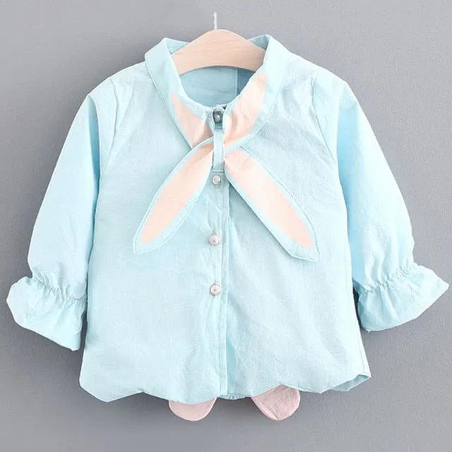 Baby Girls Coats 2019 New autumn Three rabbits cute