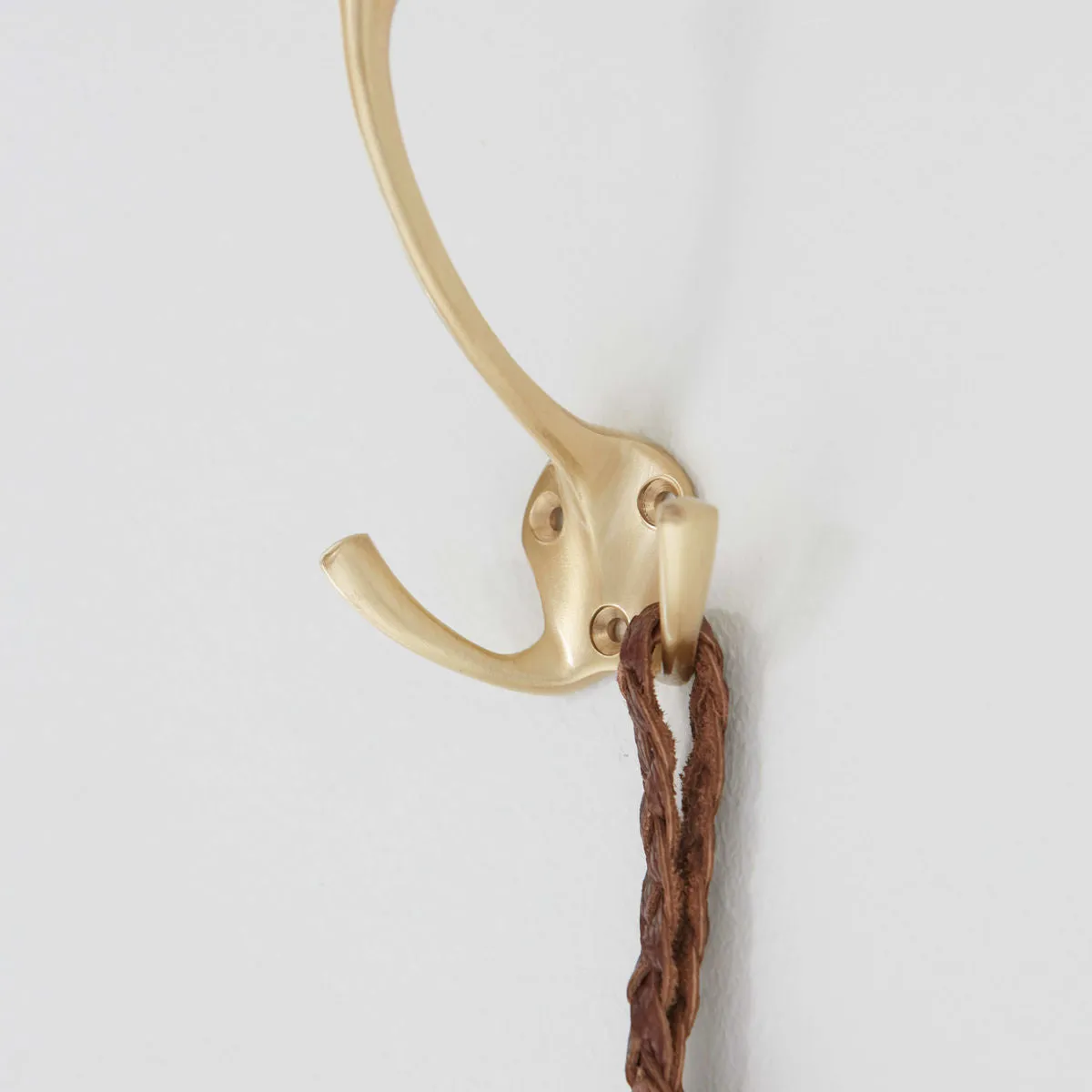 Brass double hook set of 2