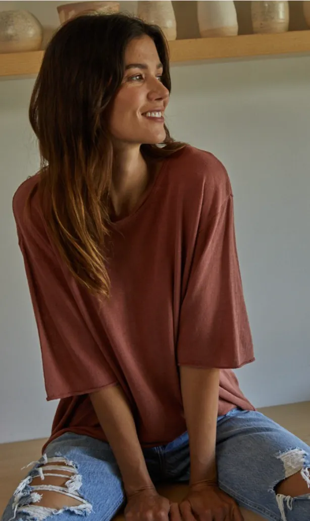 Cinnamon Linen Sweater