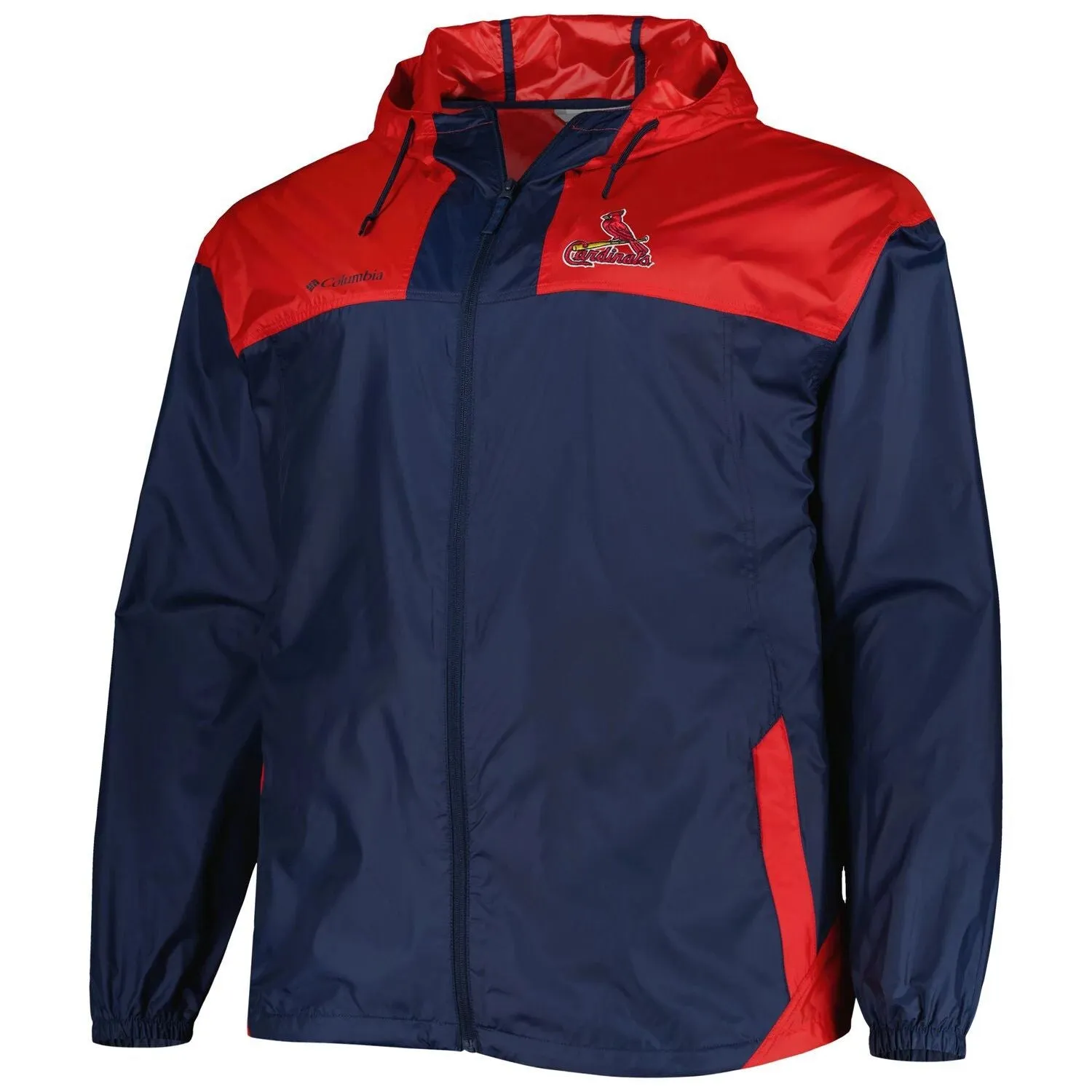 Columbia Navy St. Men's Full Zip Windbreaker Louis Cardinals Flash Forward Challenger Omni-Shade