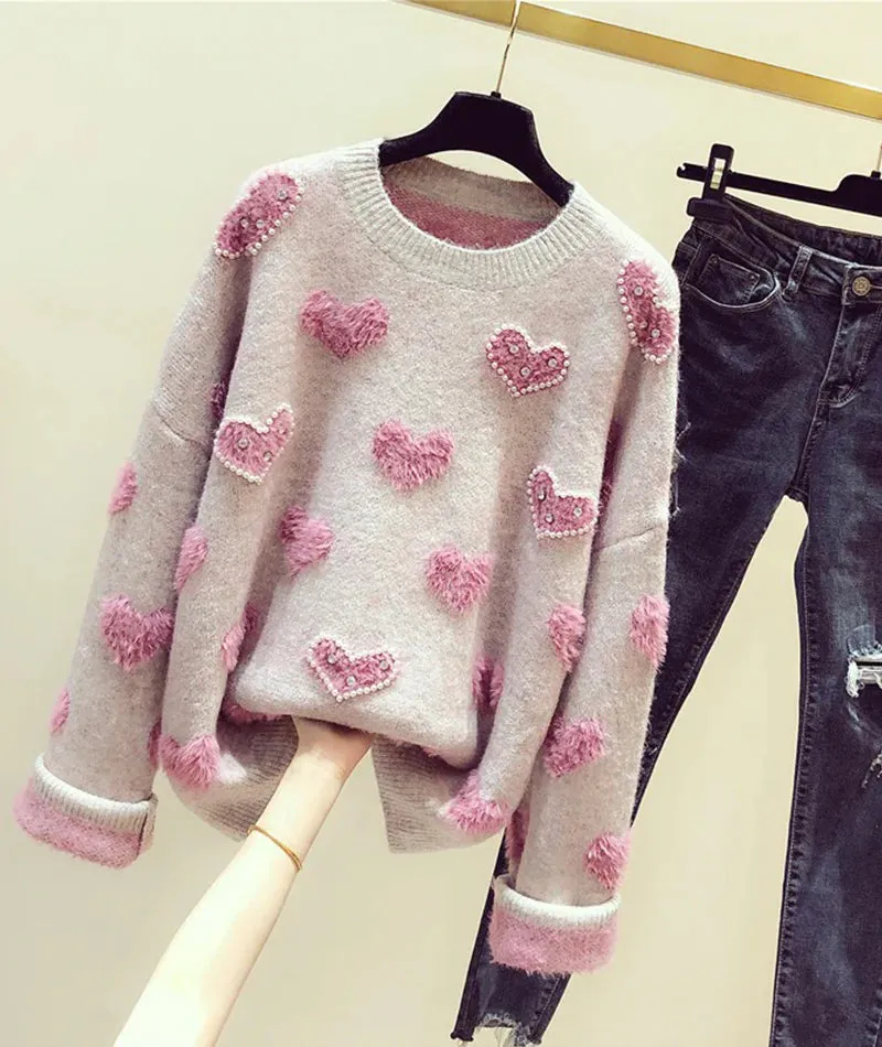 Cute round neck long sleeve sweater      S2545