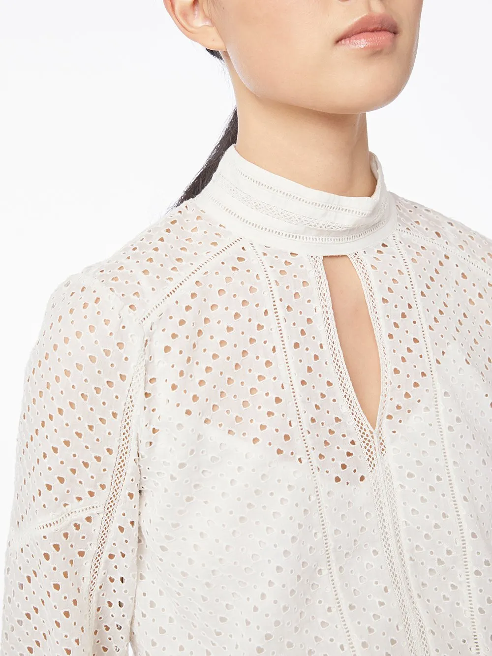 Eyelet Party Top -- Off White