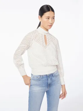 Eyelet Party Top -- Off White