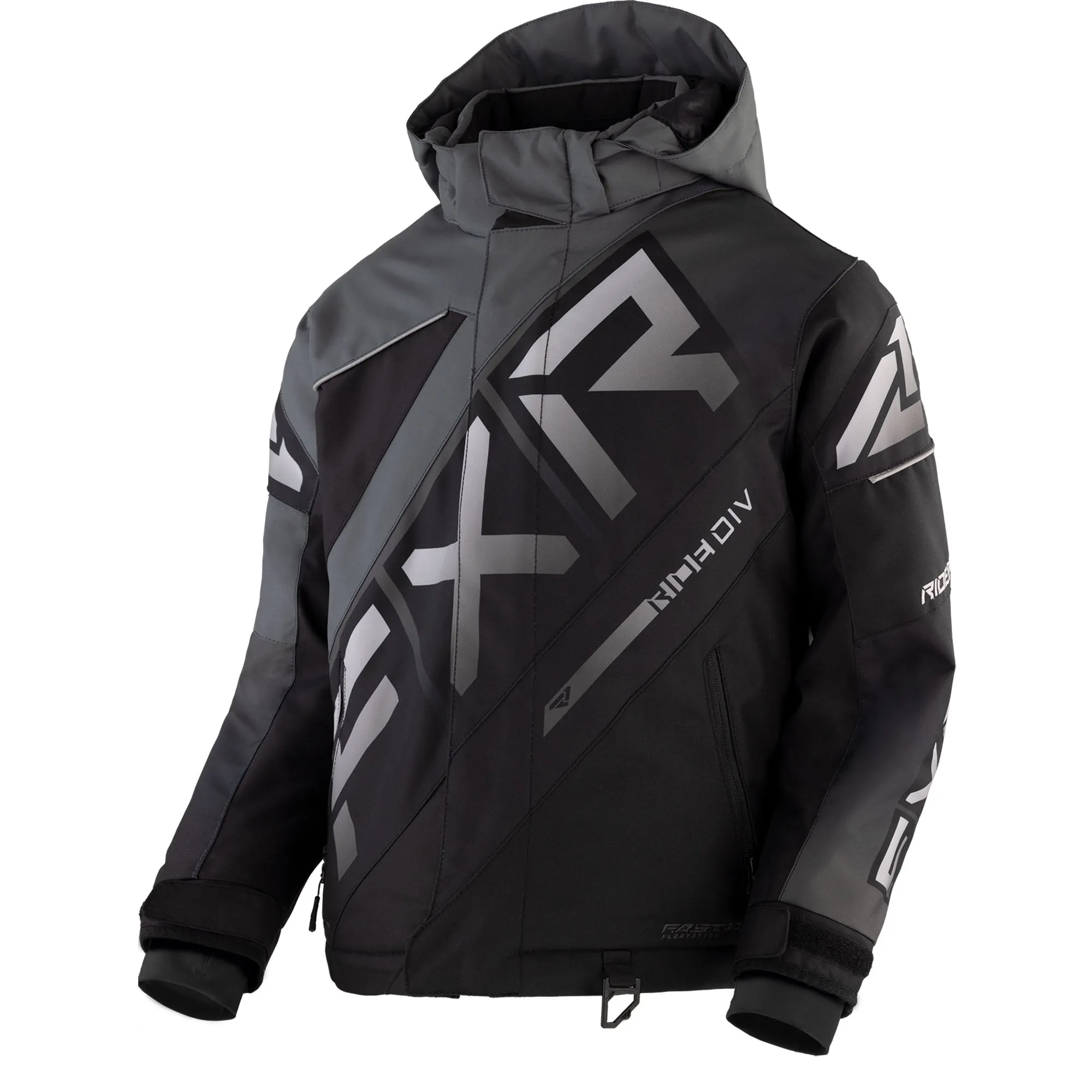 FXR Child CX Snowmobile Jacket Black/Charcoal/Grey