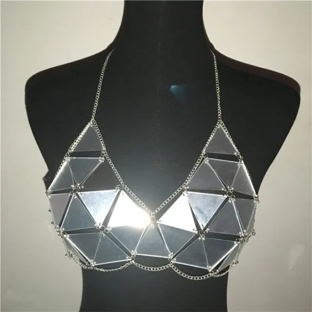 Handmade Metallic Crop Top