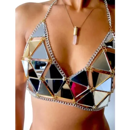 Handmade Metallic Crop Top