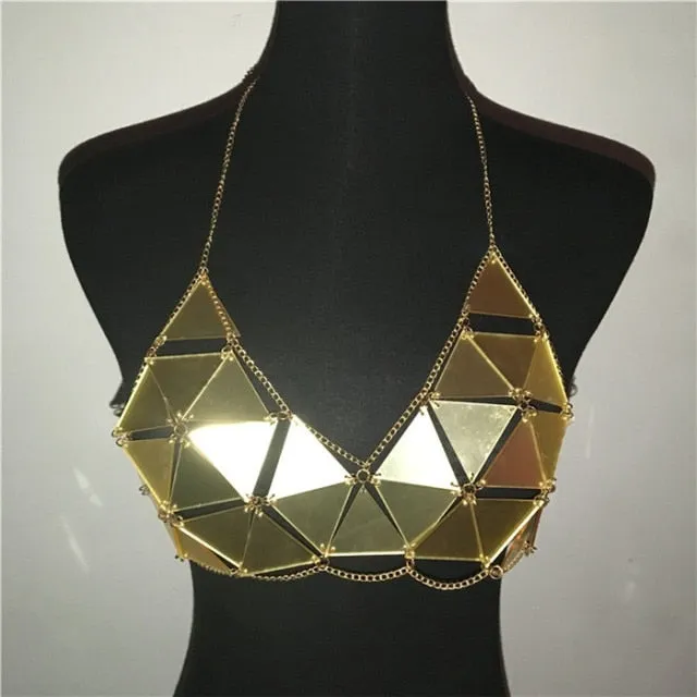 Handmade Metallic Crop Top