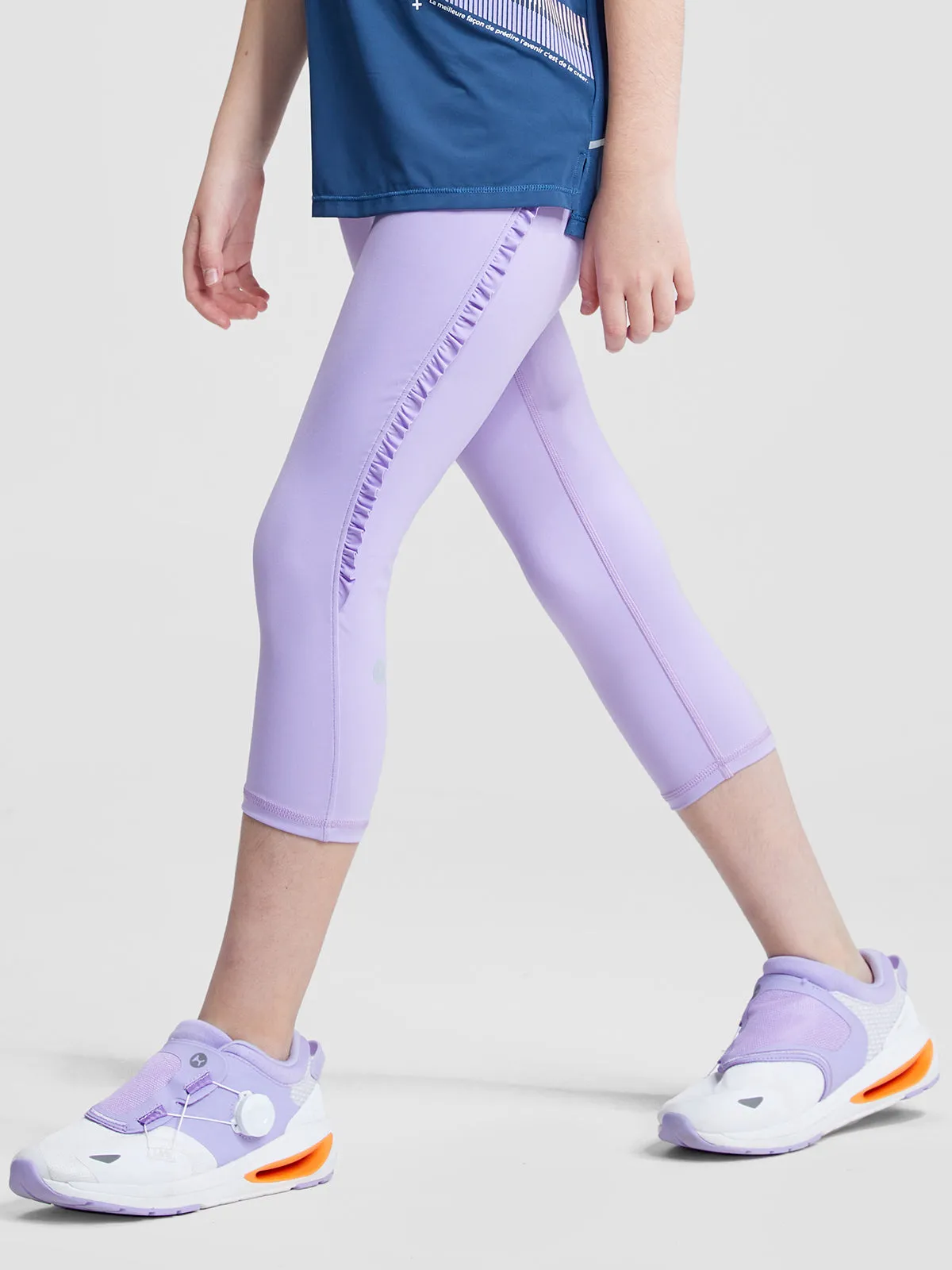 HEAVENLY Rippled Edge Cropped Leggings