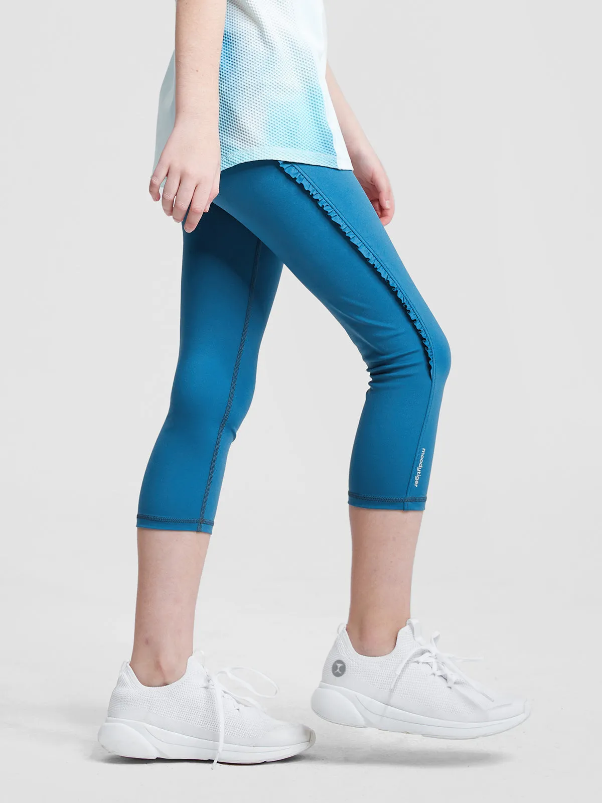 HEAVENLY Rippled Edge Cropped Leggings