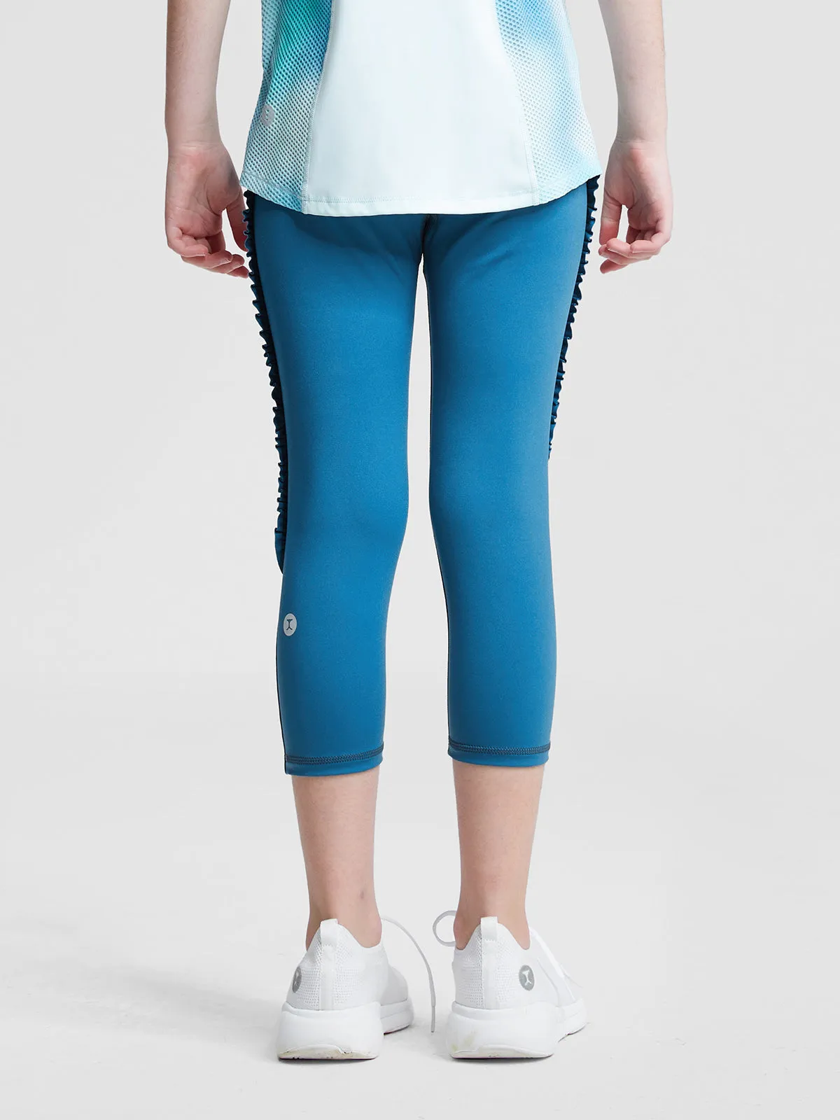 HEAVENLY Rippled Edge Cropped Leggings