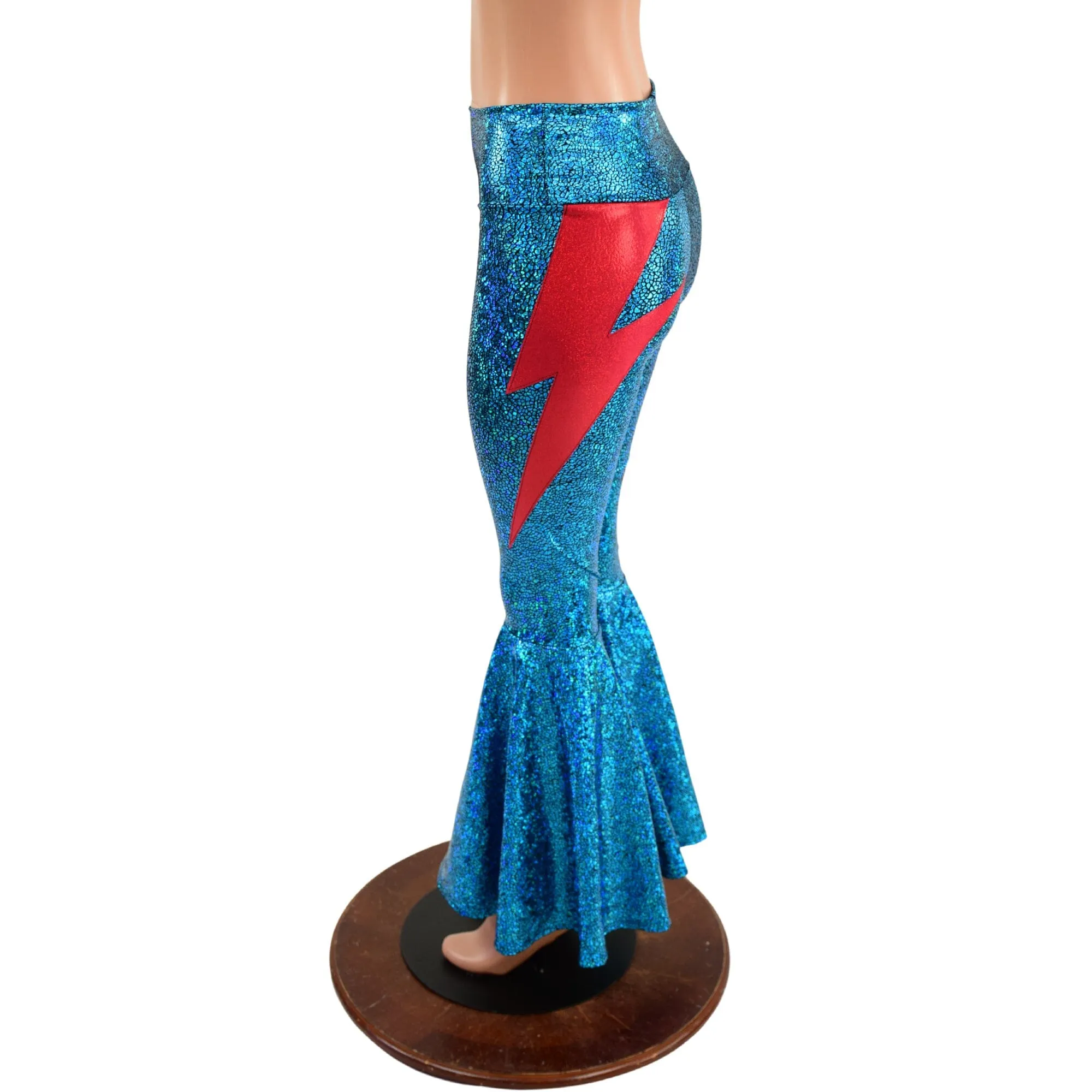 High Waist Bell Bottoms with Lightning Bolts