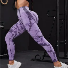 High Waist Fitness Print Knitted Legging