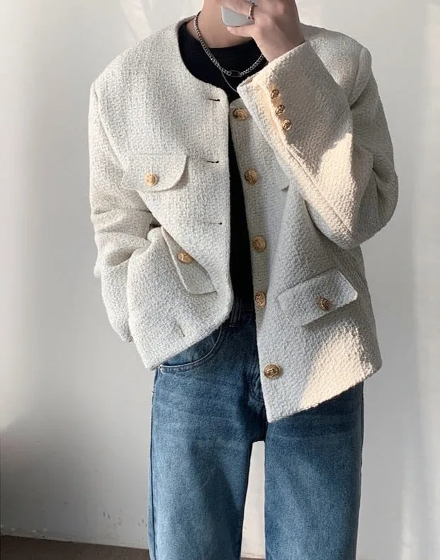 [Korean Style] Black/White Tweed Jackets