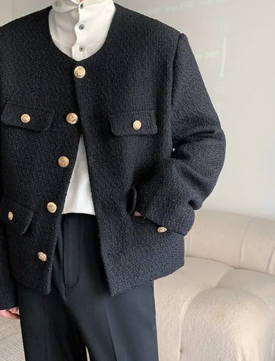 [Korean Style] Black/White Tweed Jackets