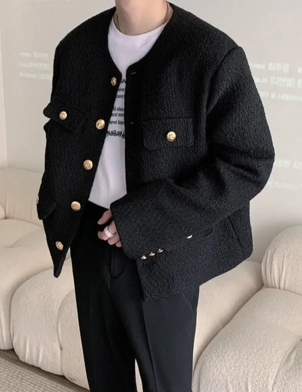 [Korean Style] Black/White Tweed Jackets