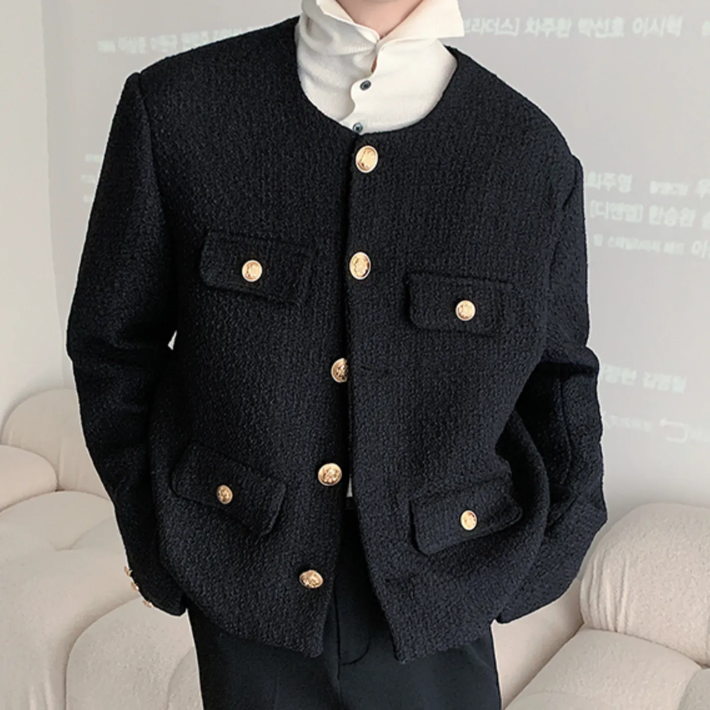 [Korean Style] Black/White Tweed Jackets