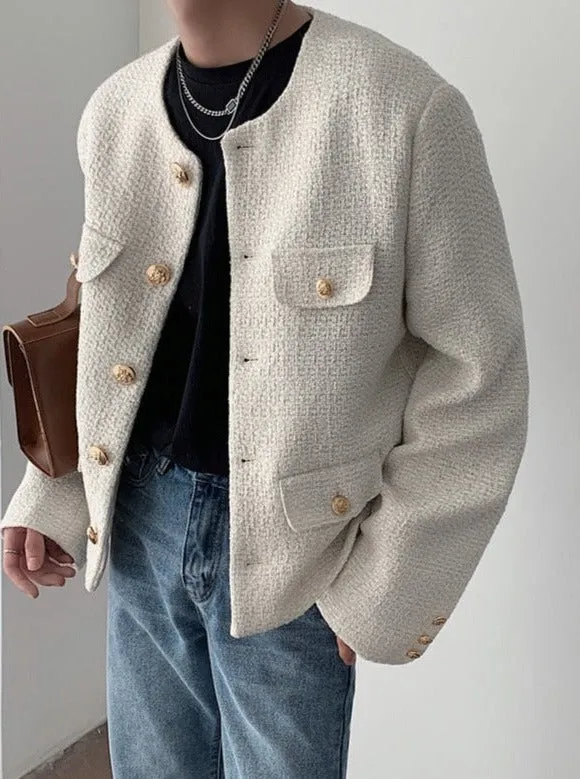 [Korean Style] Black/White Tweed Jackets