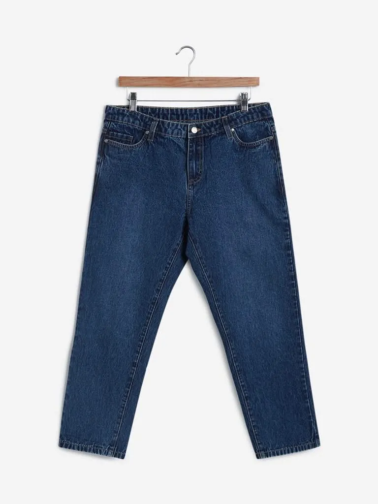 LOV Dark Blue High-Waist Jennifer Jeans