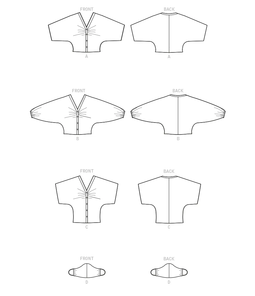 McCall's Pattern M8220 Misses' Tops & Mask