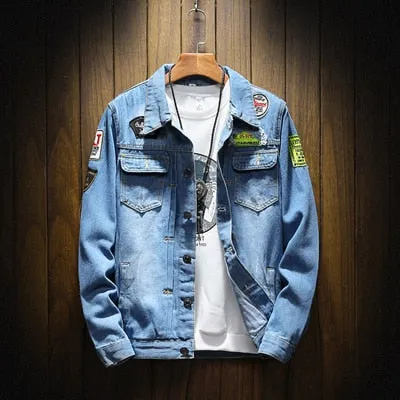 Men's Denim Casual Ripped  Jean Jackets