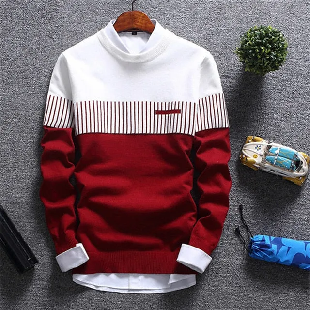 Men's Slim Knitted Casual Sweater