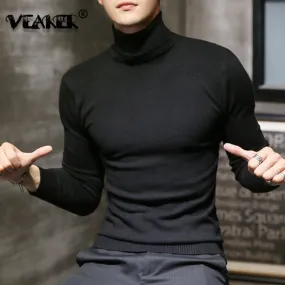 Men's Turtleneck Sweaters Sexy Knitted Pullovers