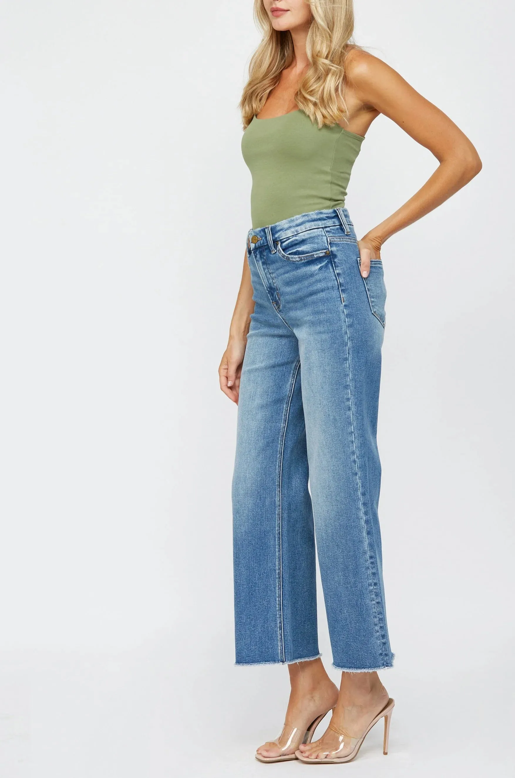 Mica Festival Stretch High-Rise Wide Leg Jeans