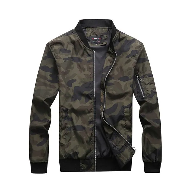 New Autumn Men's Camouflage Coats Camo Bomber Jacket