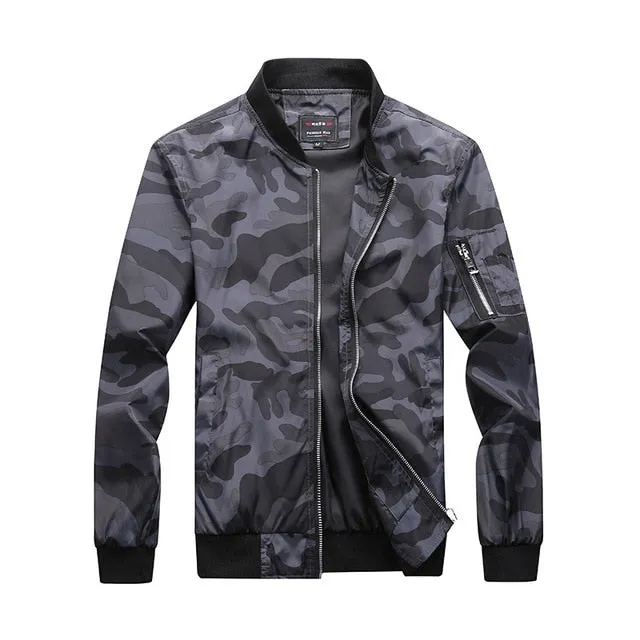 New Autumn Men's Camouflage Coats Camo Bomber Jacket