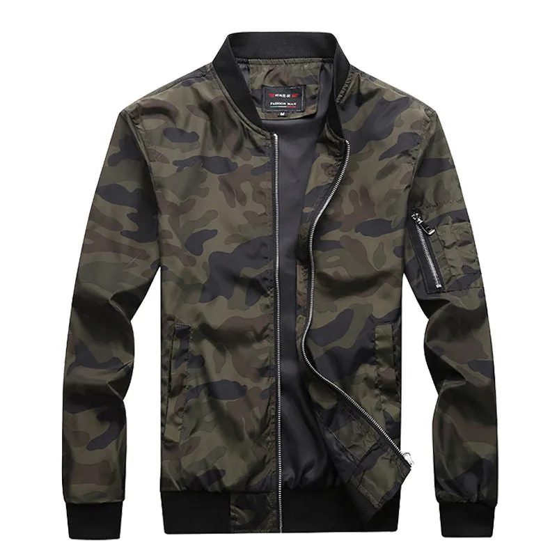 New Autumn Men's Camouflage Coats Camo Bomber Jacket