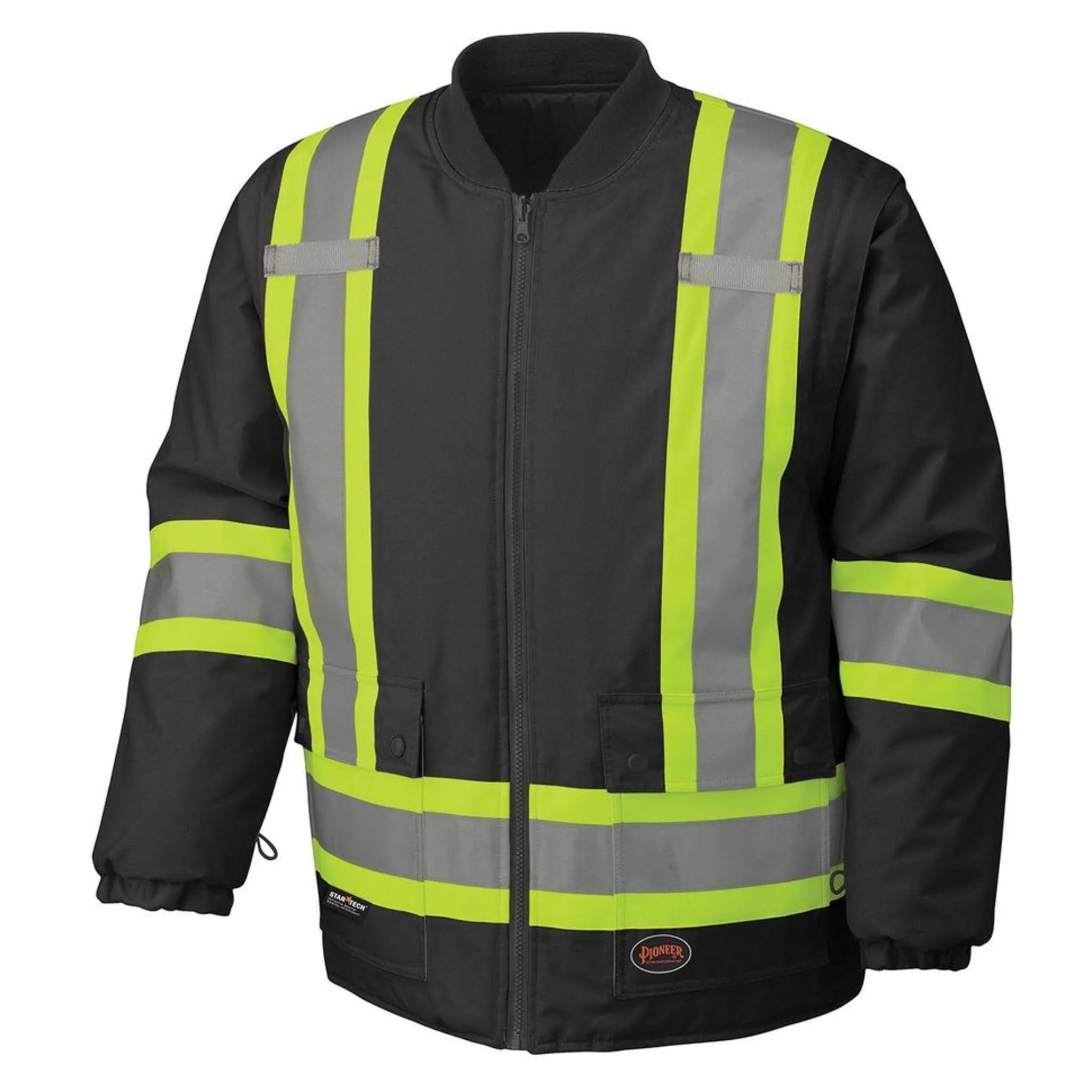 Pioneer Men's Hi Vis Winter Work Parka CSA Poly 6-In-1 Waterproof Reflective | Limited Size Selection