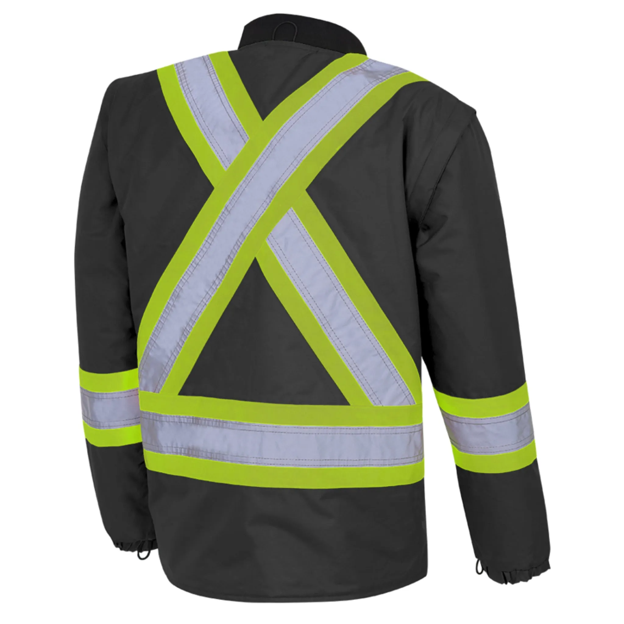 Pioneer Men's Hi Vis Winter Work Parka CSA Poly 6-In-1 Waterproof Reflective | Limited Size Selection