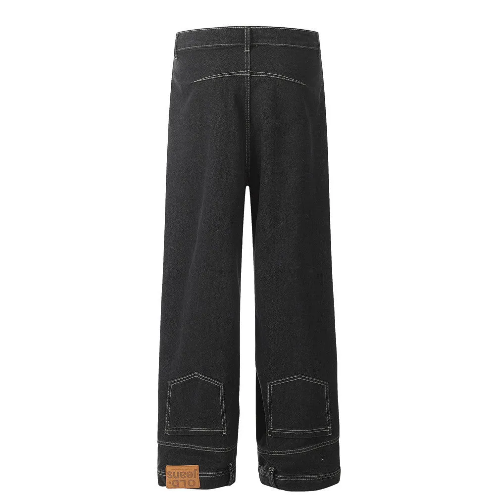 Pocket Flip-down Inside-out Wear Jeans Men