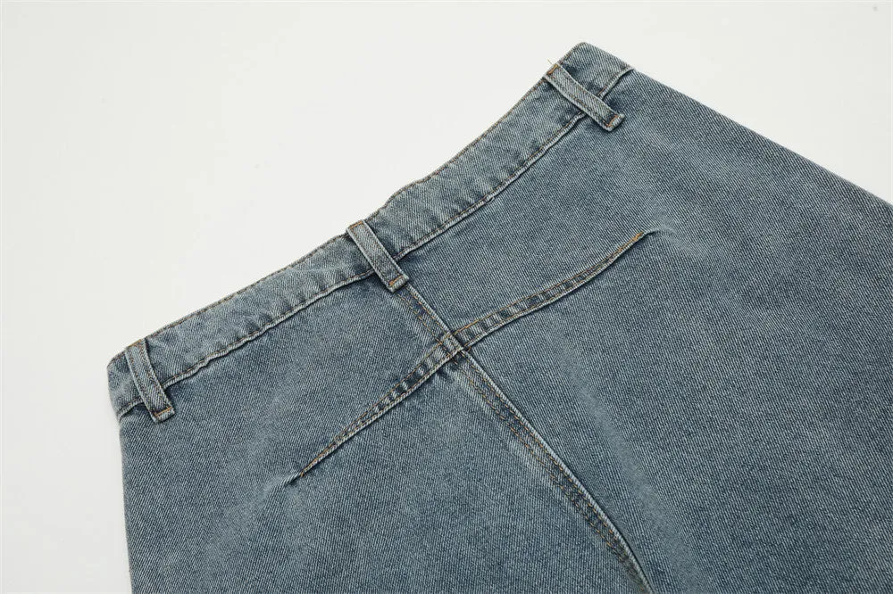 Pocket Flip-down Inside-out Wear Jeans Men