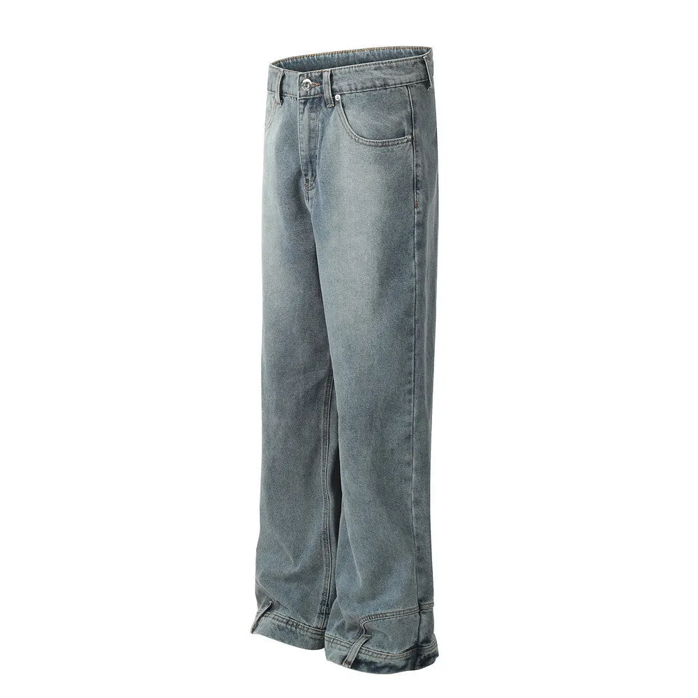 Pocket Flip-down Inside-out Wear Jeans Men