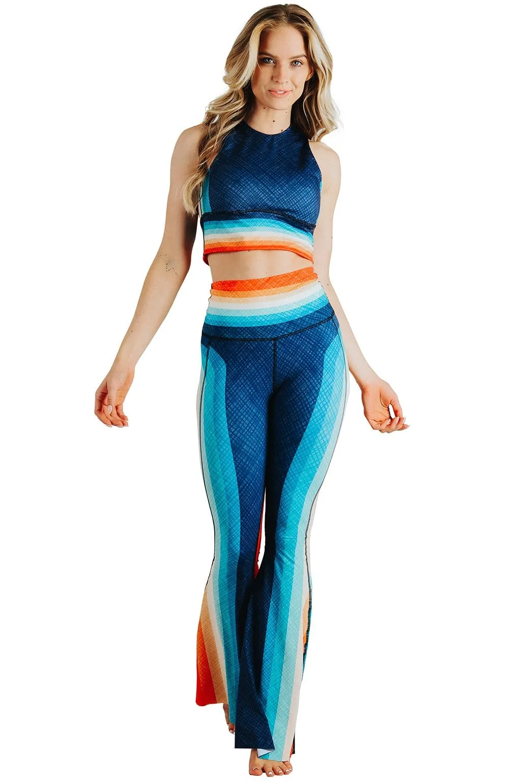 Retro Rainbow Printed Bell Bottoms