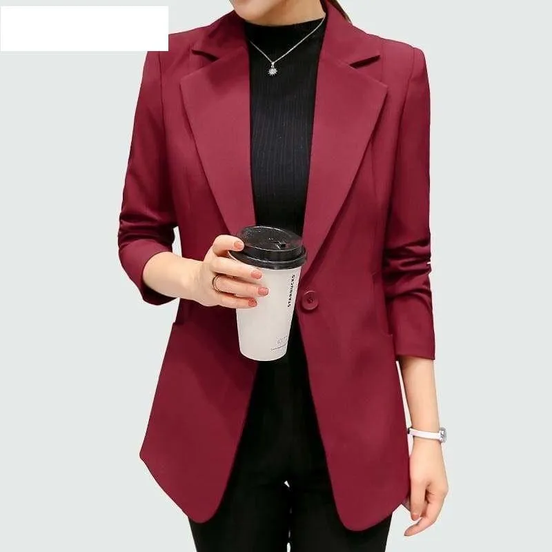 Single Button Blazer Jackets