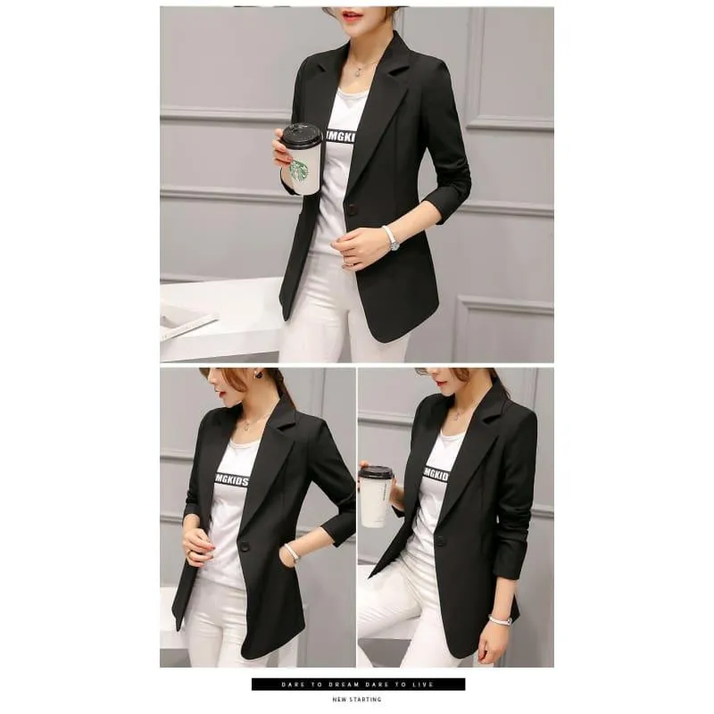 Single Button Blazer Jackets