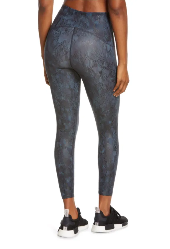 Spanx Booty Boost Active 7/8 Leggings Navy Reptile