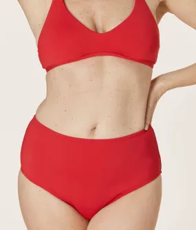 The High - Waisted Bottom - Flat - Cherry Red