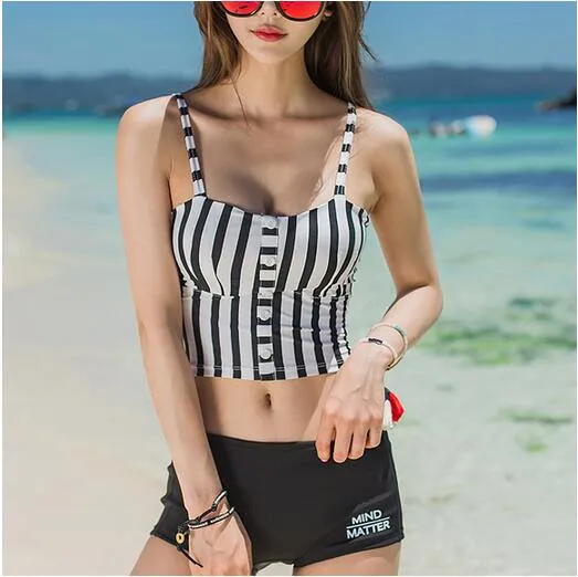 VenusFox Cami Striped Sexy Cropped Tops