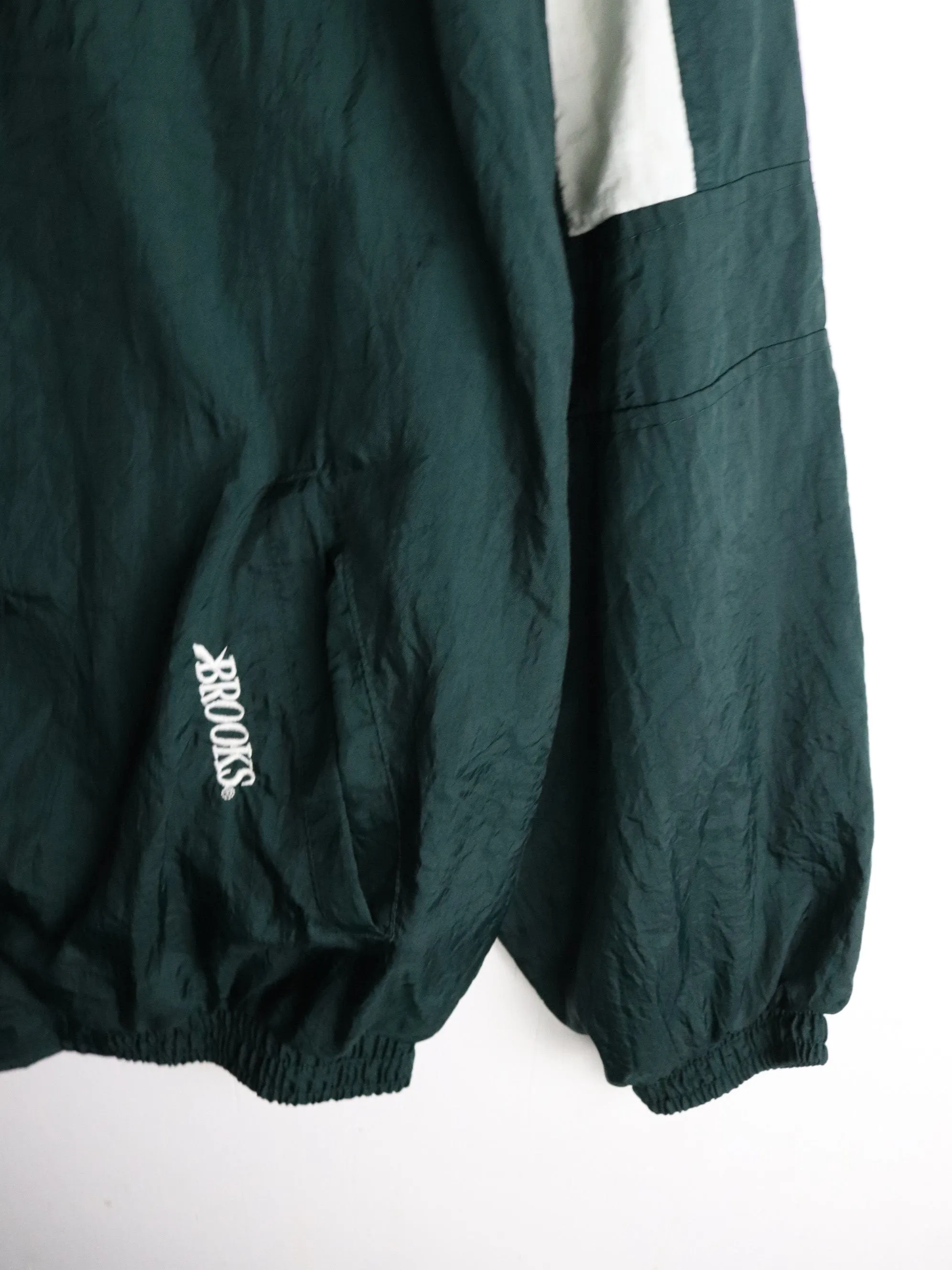 Vintage Brooks Windbreaker Mens Medium Green 90s