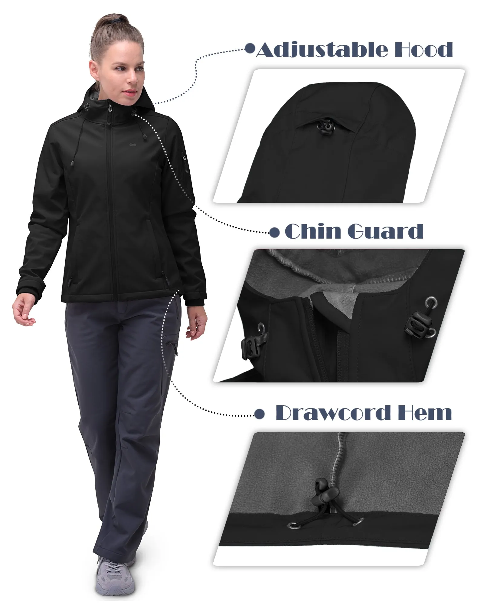 Women's Softshell Fleece Lined Jacket